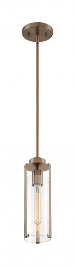Marina - 1 Light Mini Pendant with Clear Glass - Burnished Brass Finish (81|60/7150)