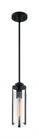 Marina - 1 Light Mini Pendant with Clear Glass - Matte Black Finish (81|60/7160)