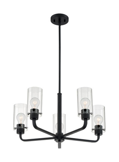 Sommerset - 5 Light Chandelier with Clear Glass - Matte Black Finish (81|60/7275)