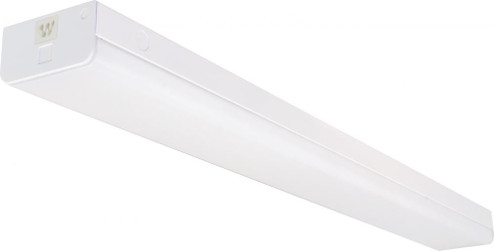 LED 4 ft.- Wide Strip Light - 40W - 5000K - White Finish - Connectible with Emergency Battery Backup (81|65/1156)
