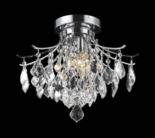 Amelia Collection Flush Mount D16in H12in Lt:3 Chrome Finish (758|LD8100F16C)