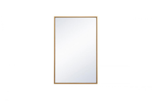 Metal frame rectangle mirror 18x28 inch in brass (758|MR41828BR)
