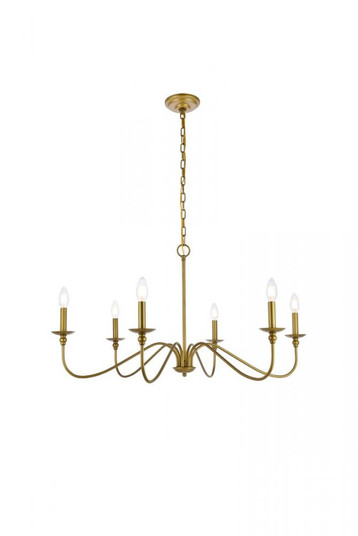 Rohan 6 lights brass chandelier (758|LD5006D36BR)