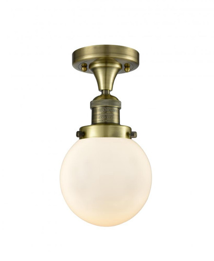 Beacon - 1 Light - 6 inch - Antique Brass - Semi-Flush Mount (3442|517-1CH-AB-G201-6)