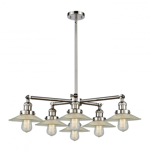 Halophane 6 Light Chandelier (3442|207-6CR-PN-G2)