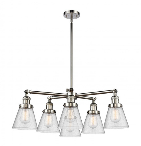 Small Cone 6 Light Chandelier (3442|207-6CR-PN-G64)
