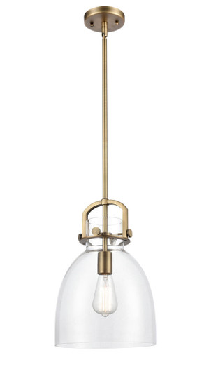 Newton Bell - 1 Light - 10 inch - Brushed Brass - Stem Hung - Mini Pendant (3442|412-1S-BB-10CL-LED)