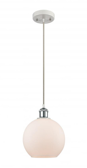 Athens - 1 Light - 8 inch - White Polished Chrome - Cord hung - Mini Pendant (3442|516-1P-WPC-G121)