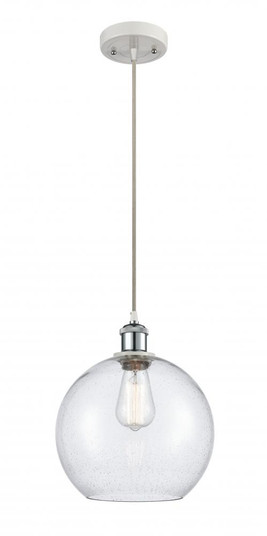 Athens - 1 Light - 10 inch - White Polished Chrome - Cord hung - Mini Pendant (3442|516-1P-WPC-G124-10-LED)