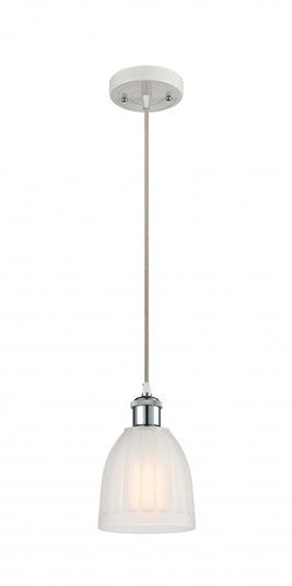 Brookfield - 1 Light - 6 inch - White Polished Chrome - Cord hung - Mini Pendant (3442|516-1P-WPC-G441-LED)
