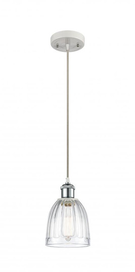 Brookfield - 1 Light - 6 inch - White Polished Chrome - Cord hung - Mini Pendant (3442|516-1P-WPC-G442-LED)