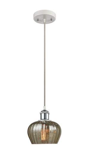 Fenton - 1 Light - 7 inch - White Polished Chrome - Cord hung - Mini Pendant (3442|516-1P-WPC-G96-LED)