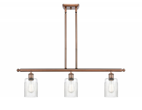 Hadley - 3 Light - 36 inch - Antique Copper - Stem hung - Island Light (3442|516-3I-AC-G342-LED)