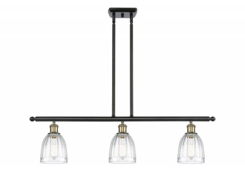 Brookfield - 3 Light - 36 inch - Black Antique Brass - Stem hung - Island Light (3442|516-3I-BAB-G442-LED)