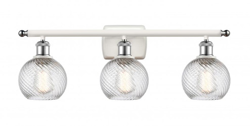Athens Deco Swirl - 3 Light - 26 inch - White Polished Chrome - Bath Vanity Light (3442|516-3W-WPC-G1213-6)