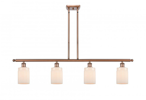 Hadley - 4 Light - 48 inch - Antique Copper - Stem hung - Island Light (3442|516-4I-AC-G341-LED)