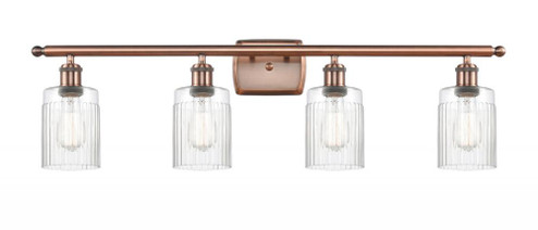 Hadley - 4 Light - 35 inch - Antique Copper - Bath Vanity Light (3442|516-4W-AC-G342-LED)
