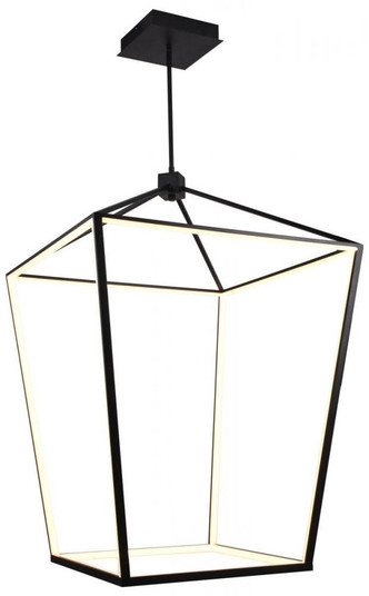 Park Ave. 42'' LED Large Cage Pendant in Black (4450|HF9402-BK)