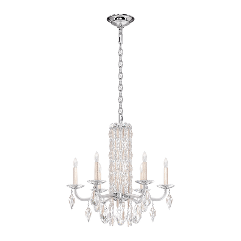 Siena 6 Light 120V Chandelier (No Spikes) in Antique Silver with Clear Heritage Handcut Crystal (168|RS83061N-48H)