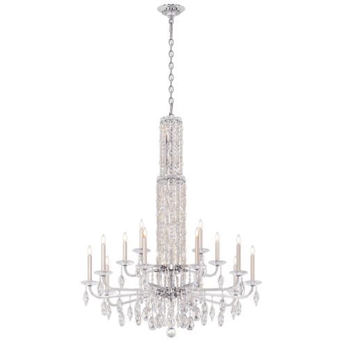 Siena 17 Light 120V Chandelier (No Spikes) in Antique Silver with Clear Heritage Handcut Crystal (168|RS84151N-48H)