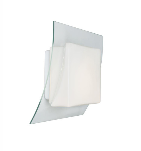 Besa, Axis 10 Sconce, Opal/Clear, 1x10W LED (127|AXIS10-LED-CL)