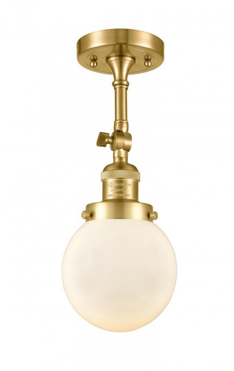 Beacon - 1 Light - 6 inch - Satin Gold - Adjustable Semi-Flush Mount (3442|201F-SG-G201-6)