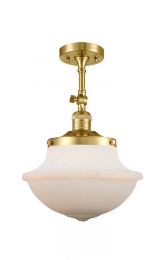 Oxford - 1 Light - 12 inch - Satin Gold - Adjustable Semi-Flush Mount (3442|201F-SG-G541)