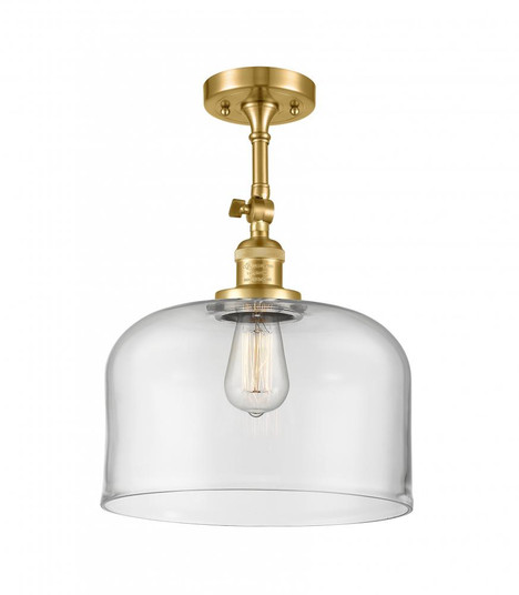 Bell - 1 Light - 12 inch - Satin Gold - Adjustable Semi-Flush Mount (3442|201F-SG-G72-L-LED)