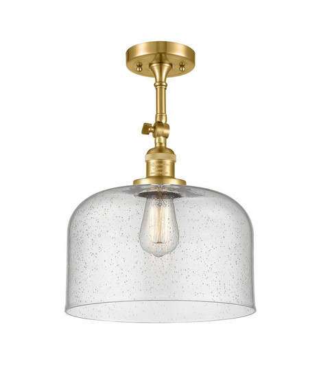 Bell - 1 Light - 12 inch - Satin Gold - Adjustable Semi-Flush Mount (3442|201F-SG-G74-L)