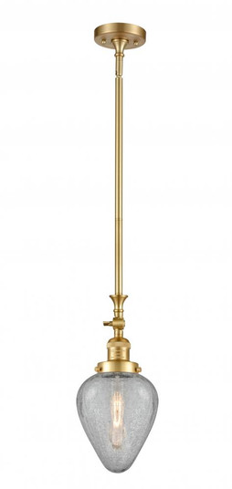 Geneseo - 1 Light - 7 inch - Satin Gold - Stem Hung - Adjustable Mini Pendant (3442|206-SG-G165)