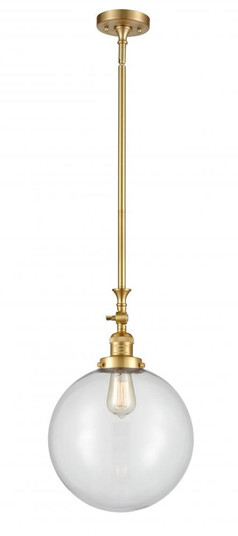 Beacon - 1 Light - 12 inch - Satin Gold - Stem Hung - Adjustable Mini Pendant (3442|206-SG-G202-12)