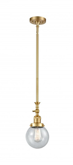 Beacon - 1 Light - 6 inch - Satin Gold - Stem Hung - Mini Pendant (3442|206-SG-G204-6)