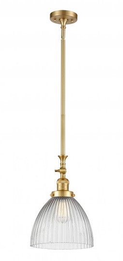 Seneca Falls - 1 Light - 10 inch - Satin Gold - Stem Hung - Adjustable Mini Pendant (3442|206-SG-G222-LED)