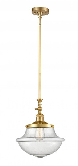 Oxford - 1 Light - 12 inch - Satin Gold - Stem Hung - Adjustable Mini Pendant (3442|206-SG-G544-LED)