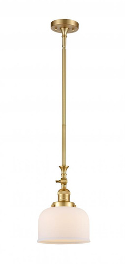 Bell - 1 Light - 8 inch - Satin Gold - Stem Hung - Adjustable Mini Pendant (3442|206-SG-G71)