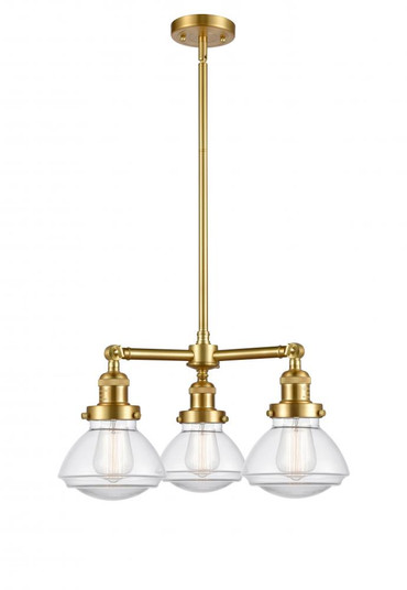 Olean - 3 Light - 19 inch - Satin Gold - Stem Hung - Chandelier (3442|207-SG-G322)