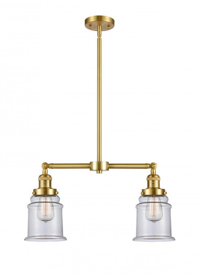 Canton - 2 Light - 21 inch - Satin Gold - Stem Hung - Adjustable Island Light (3442|209-SG-G182)