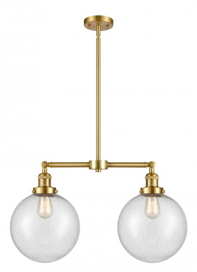 Beacon - 2 Light - 25 inch - Satin Gold - Stem Hung - Adjustable Island Light (3442|209-SG-G204-10-LED)