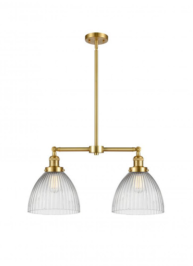 Seneca Falls - 2 Light - 21 inch - Satin Gold - Stem Hung - Adjustable Island Light (3442|209-SG-G222)