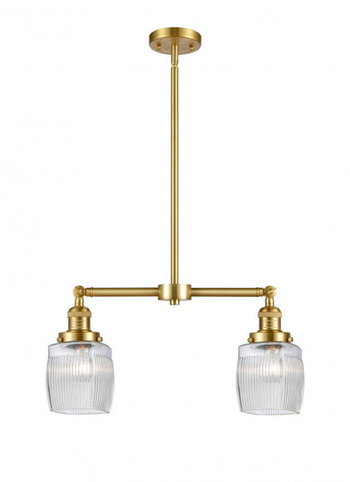 Colton - 2 Light - 22 inch - Satin Gold - Stem Hung - Island Light (3442|209-SG-G302-LED)