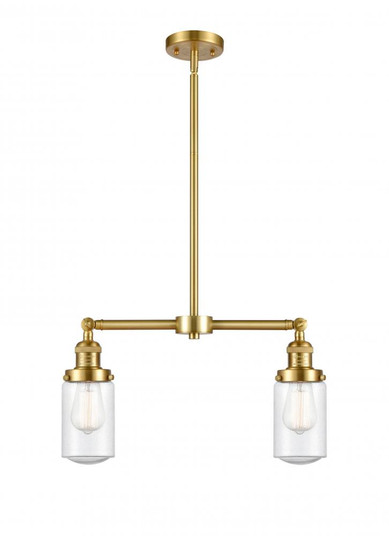 Dover - 2 Light - 21 inch - Satin Gold - Stem Hung - Adjustable Island Light (3442|209-SG-G314)