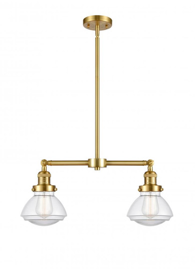 Olean - 2 Light - 22 inch - Satin Gold - Stem Hung - Adjustable Island Light (3442|209-SG-G322)