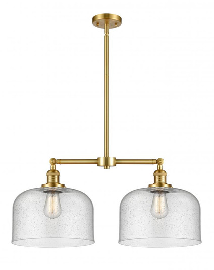 Bell - 2 Light - 21 inch - Satin Gold - Stem Hung - Adjustable Island Light (3442|209-SG-G74-L-LED)