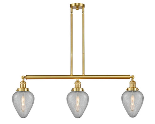 Geneseo - 3 Light - 38 inch - Satin Gold - Stem Hung - Adjustable Island Light (3442|213-SG-G165)