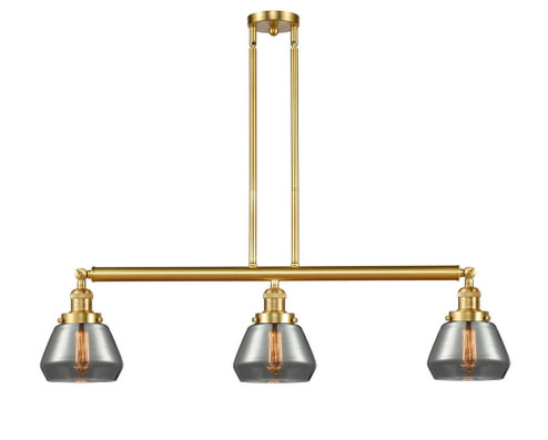 Fulton - 3 Light - 39 inch - Satin Gold - Stem Hung - Adjustable Island Light (3442|213-SG-G173)
