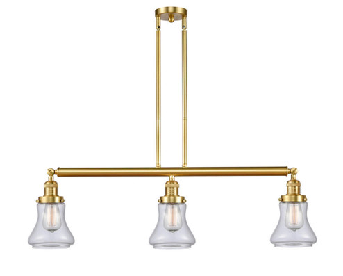 Bellmont - 3 Light - 39 inch - Satin Gold - Stem Hung - Adjustable Island Light (3442|213-SG-G192-LED)