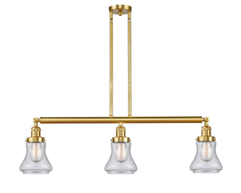 Bellmont - 3 Light - 39 inch - Satin Gold - Stem Hung - Adjustable Island Light (3442|213-SG-G194)