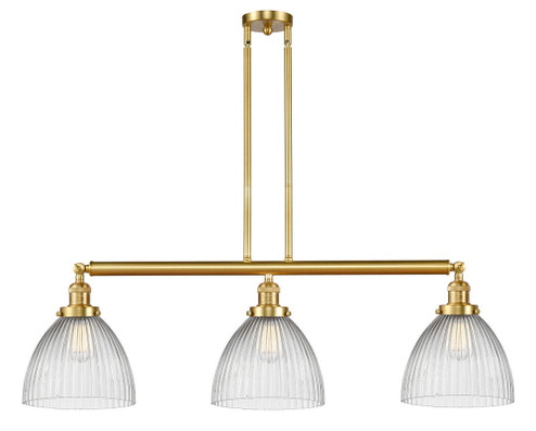Seneca Falls - 3 Light - 39 inch - Satin Gold - Stem Hung - Adjustable Island Light (3442|213-SG-G222)