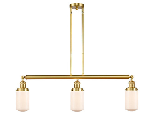 Dover - 3 Light - 37 inch - Satin Gold - Stem Hung - Adjustable Island Light (3442|213-SG-G311)