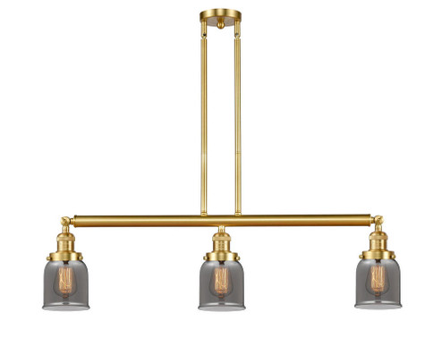 Bell - 3 Light - 38 inch - Satin Gold - Stem Hung - Adjustable Island Light (3442|213-SG-G53)